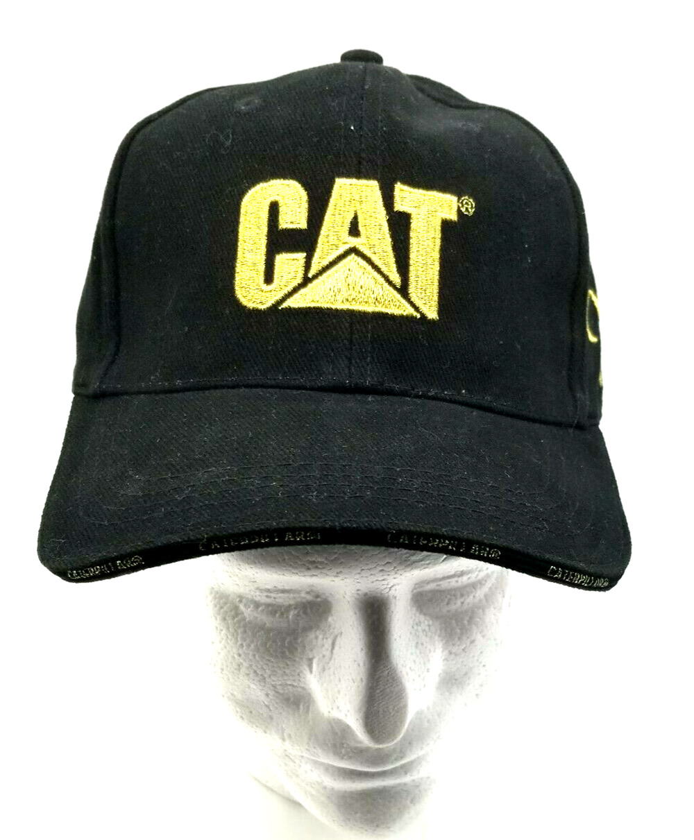 Caterpillar CAT Equipment Structured Black Gold Logo VIP Cap Adjustable NEW